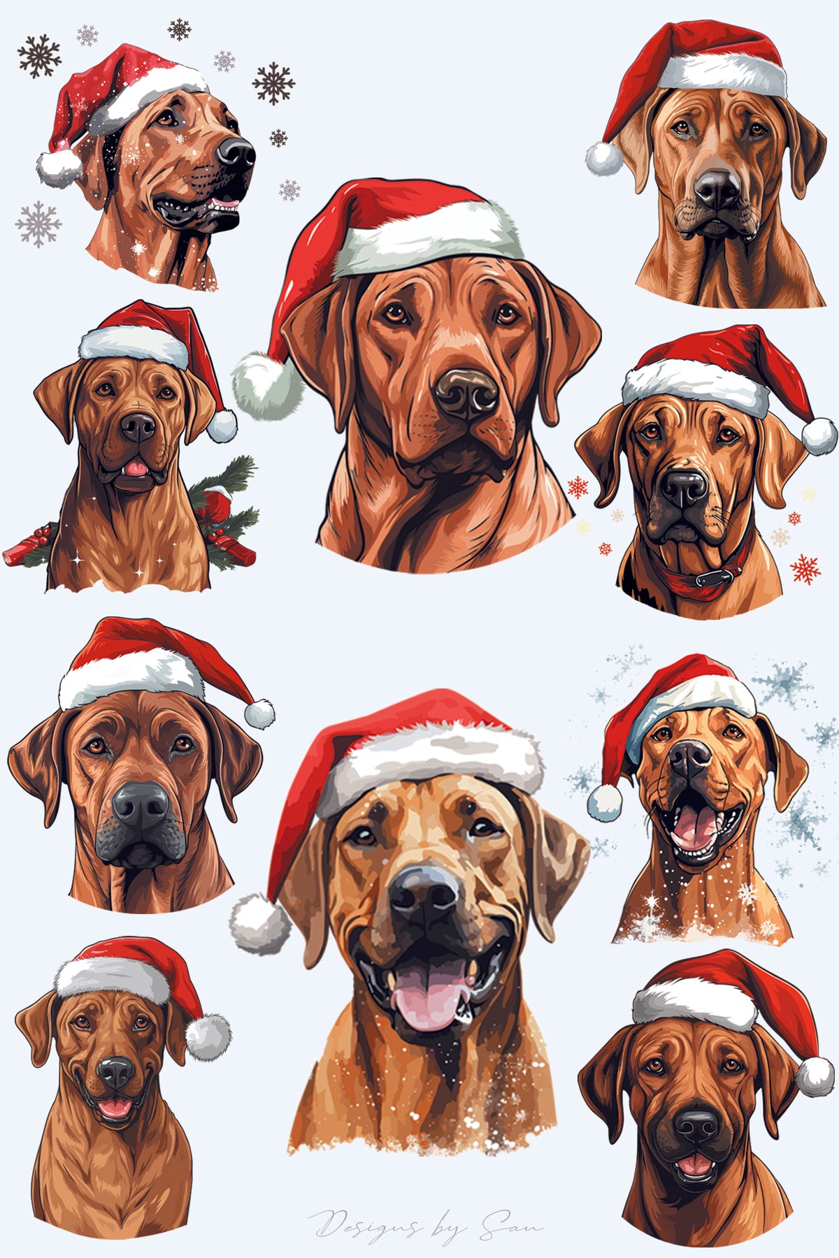 Clipart Christmas - Rhodesian Ridgeback - 320827