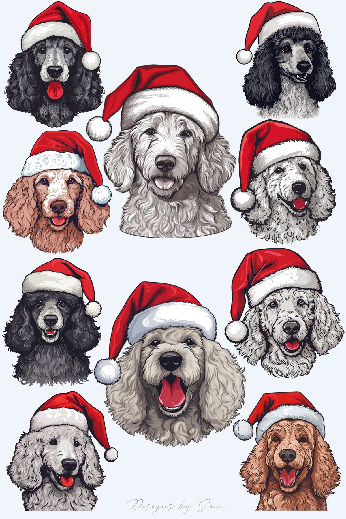 Clipart Christmas - Poodle - 320838