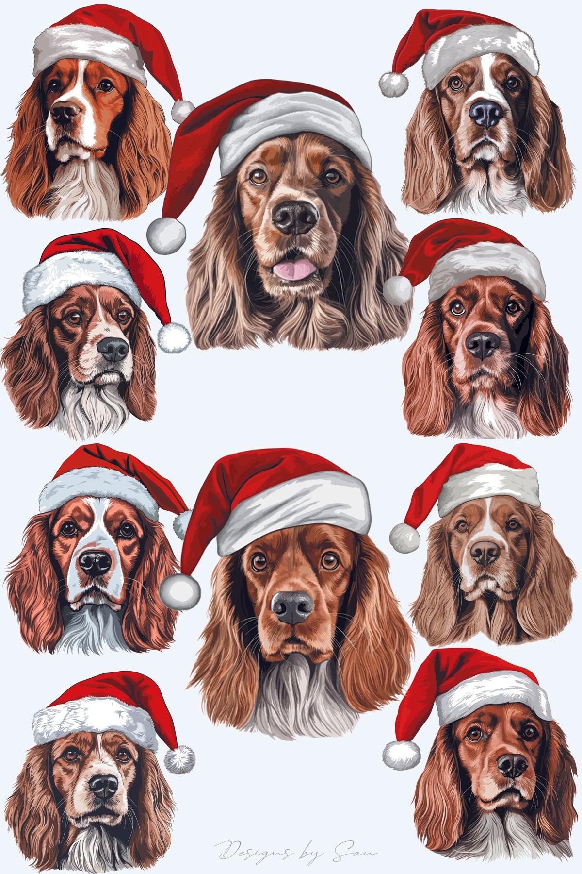 Clipart Christmas - Cavalier King Charles Spaniel - 320853