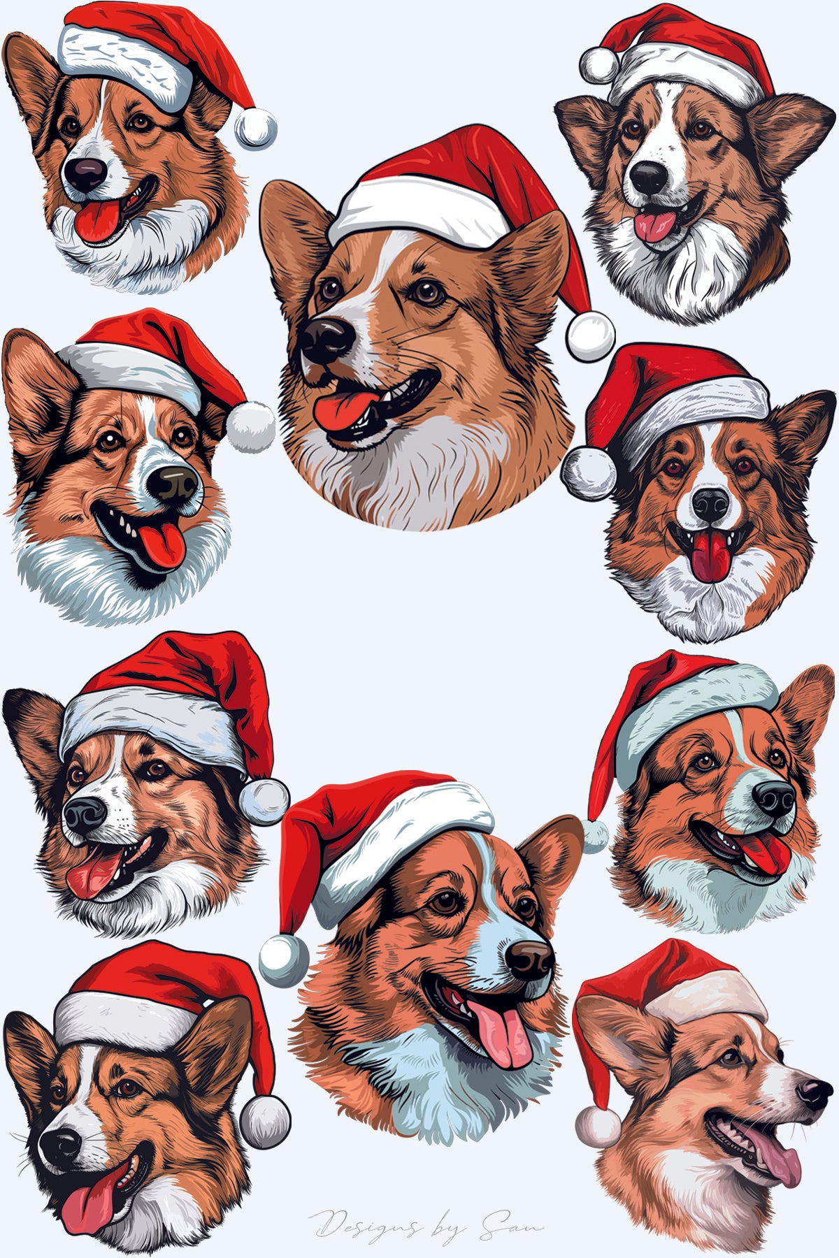 Clipart Christmas - Pembroke Welsh Corgi - 320846