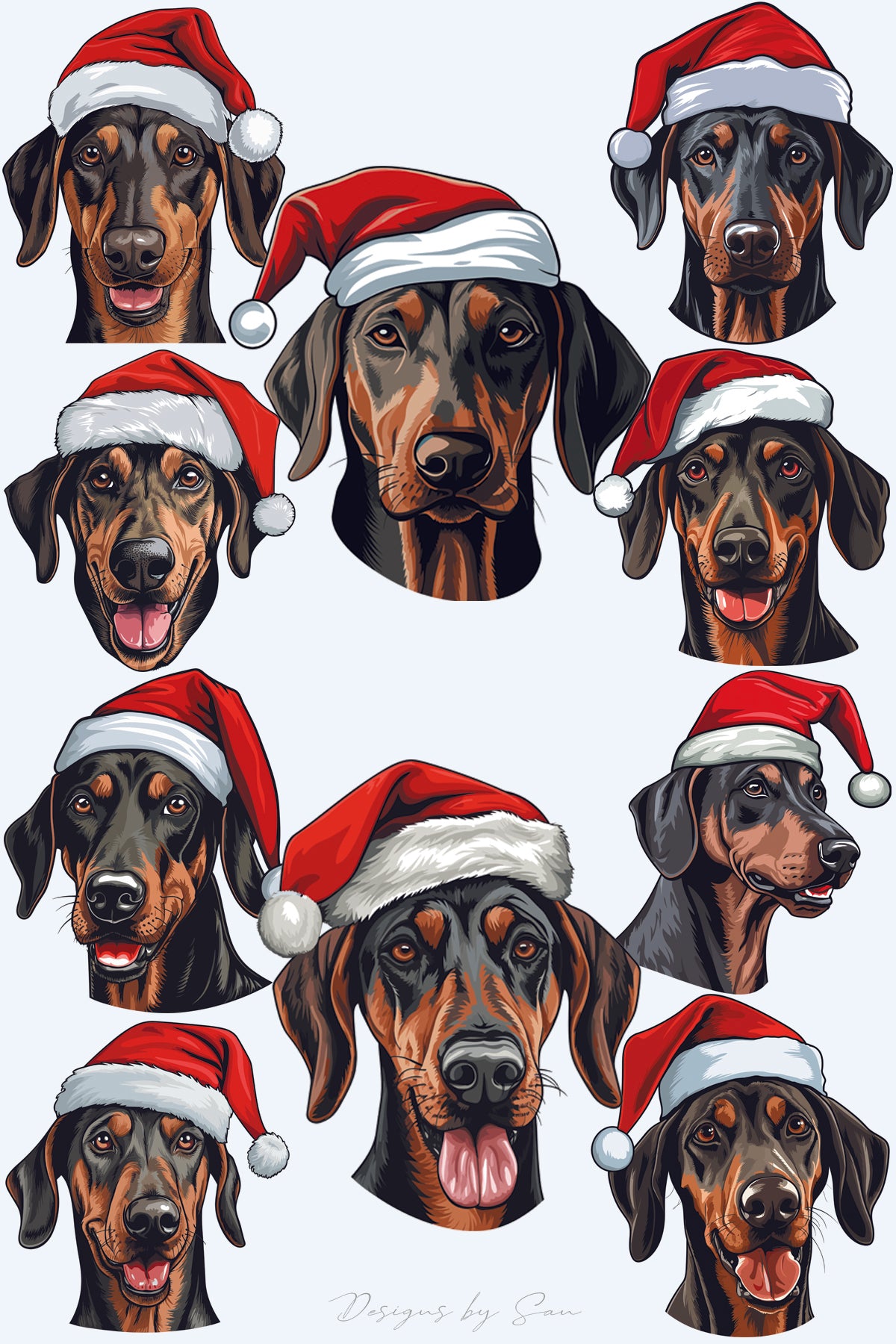 Clipart Christmas - Dobermann Pincher - 320847