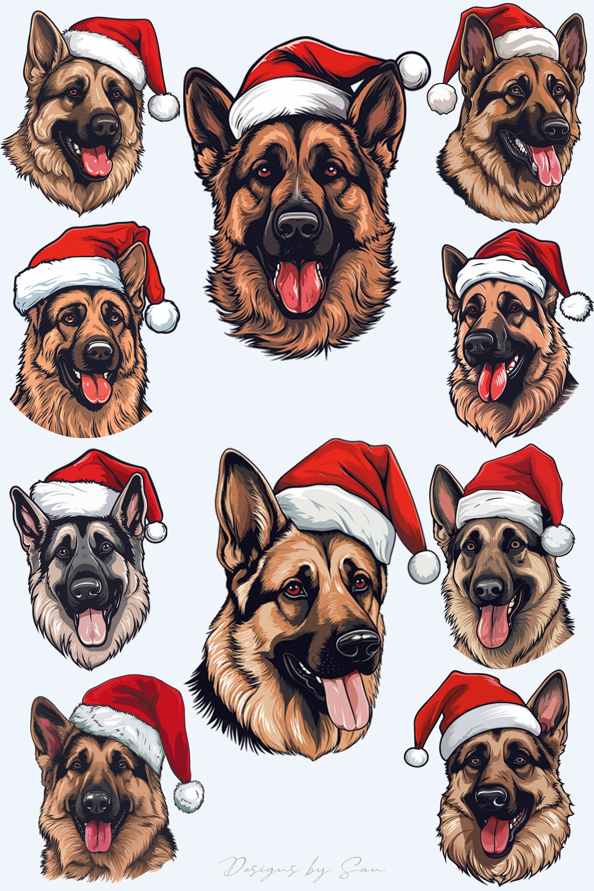 Clipart Christmas - German Shepherd - 320835