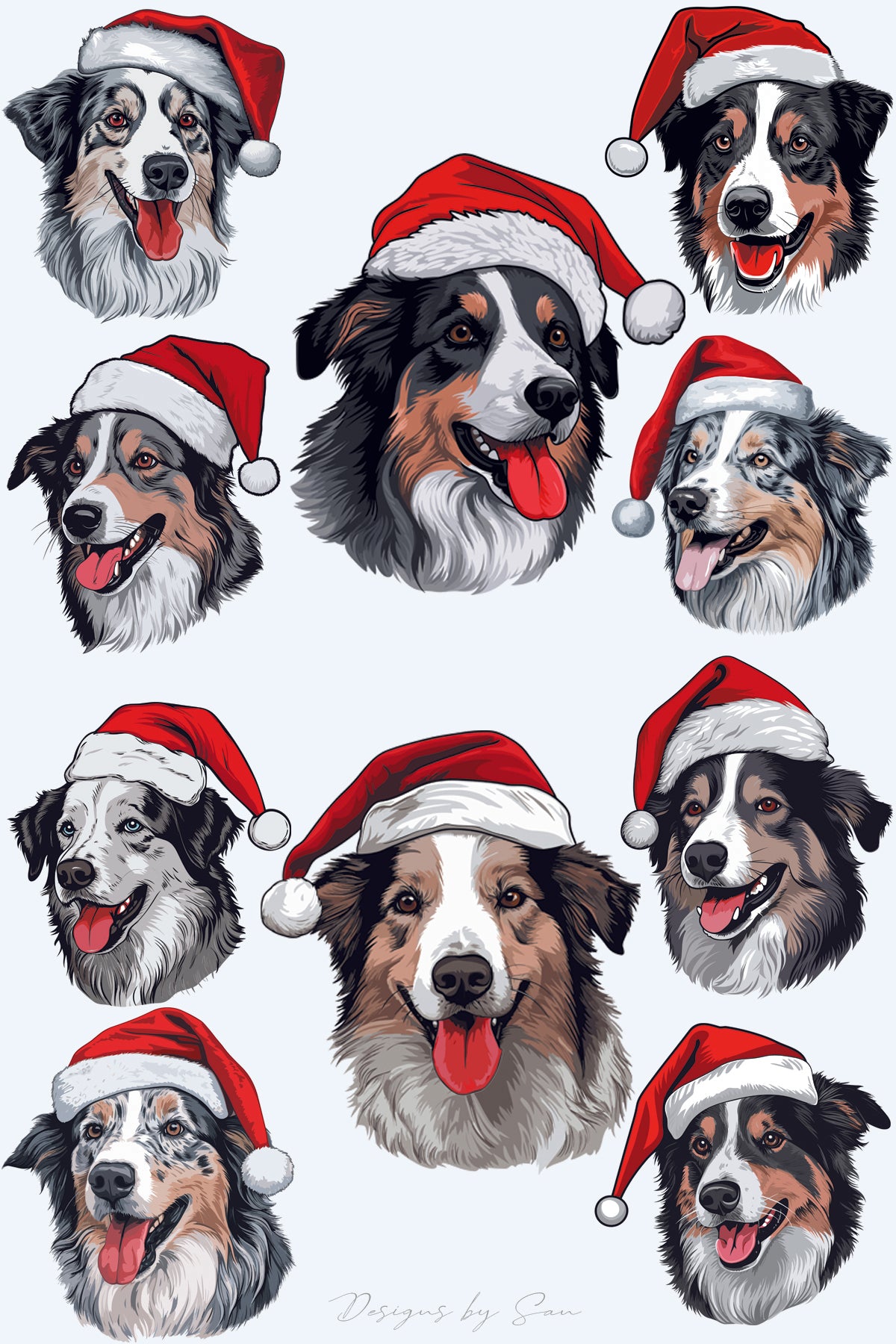 Clipart Christmas - Border Collie -320848