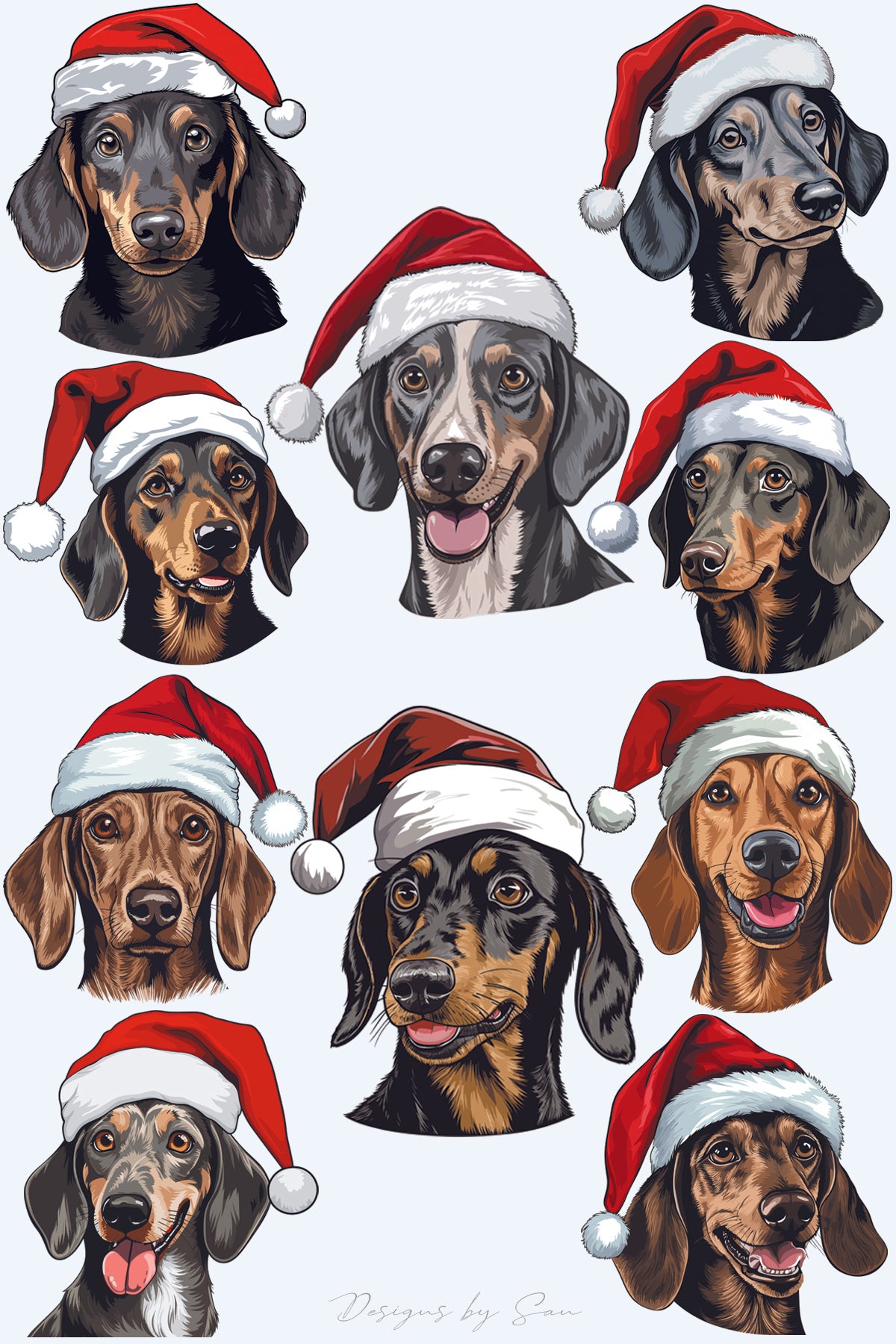 Clipart Christmas - Smooth Dachshund - 320841