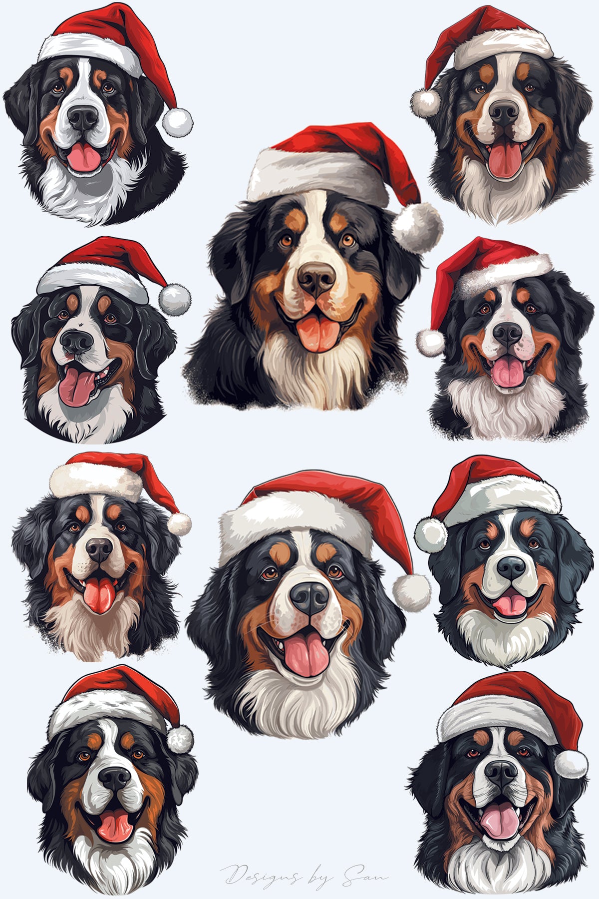 Clipart Christmas - Bernese Mountain Dog - 320833