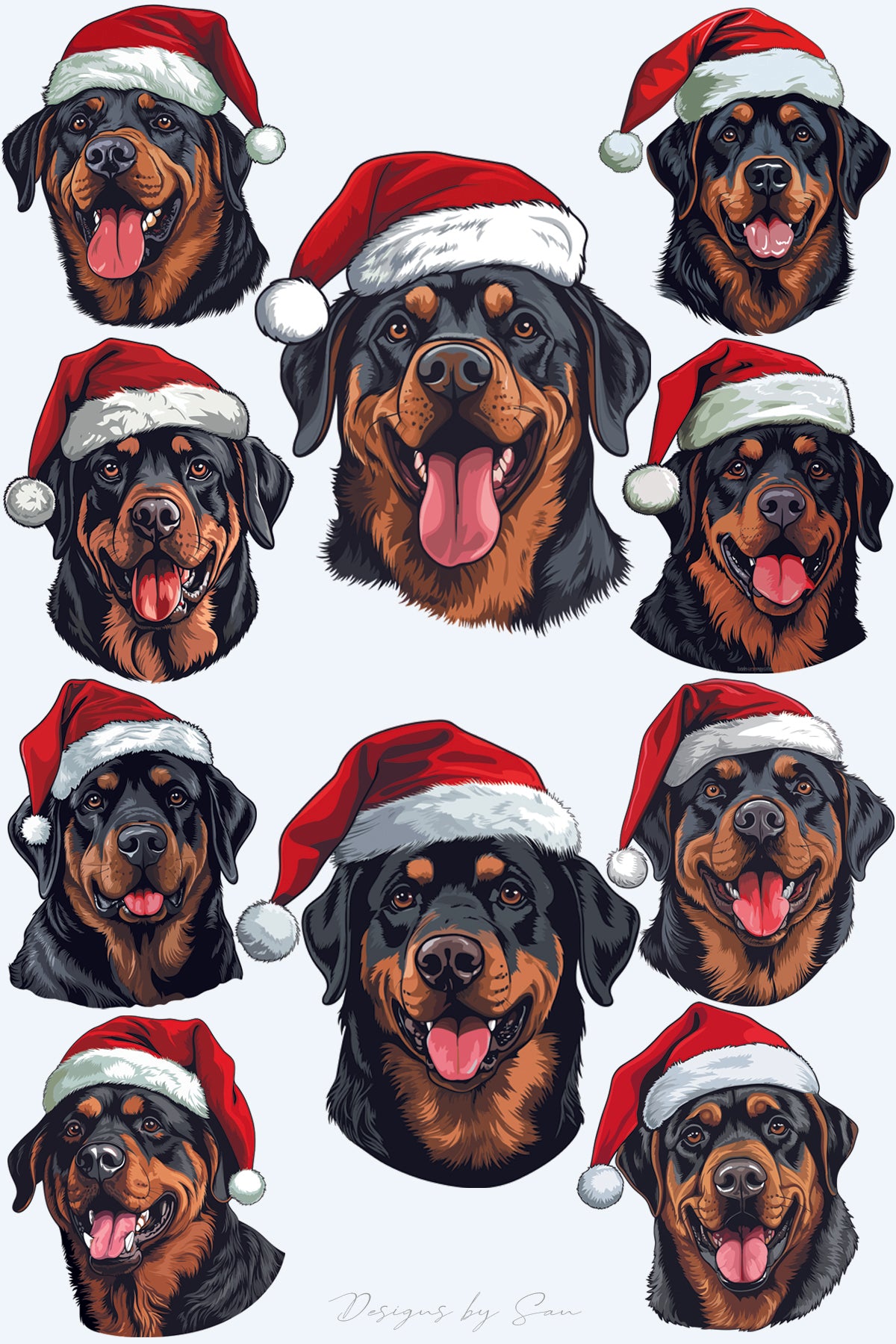 Clipart Christmas - Rottweiler - 320840