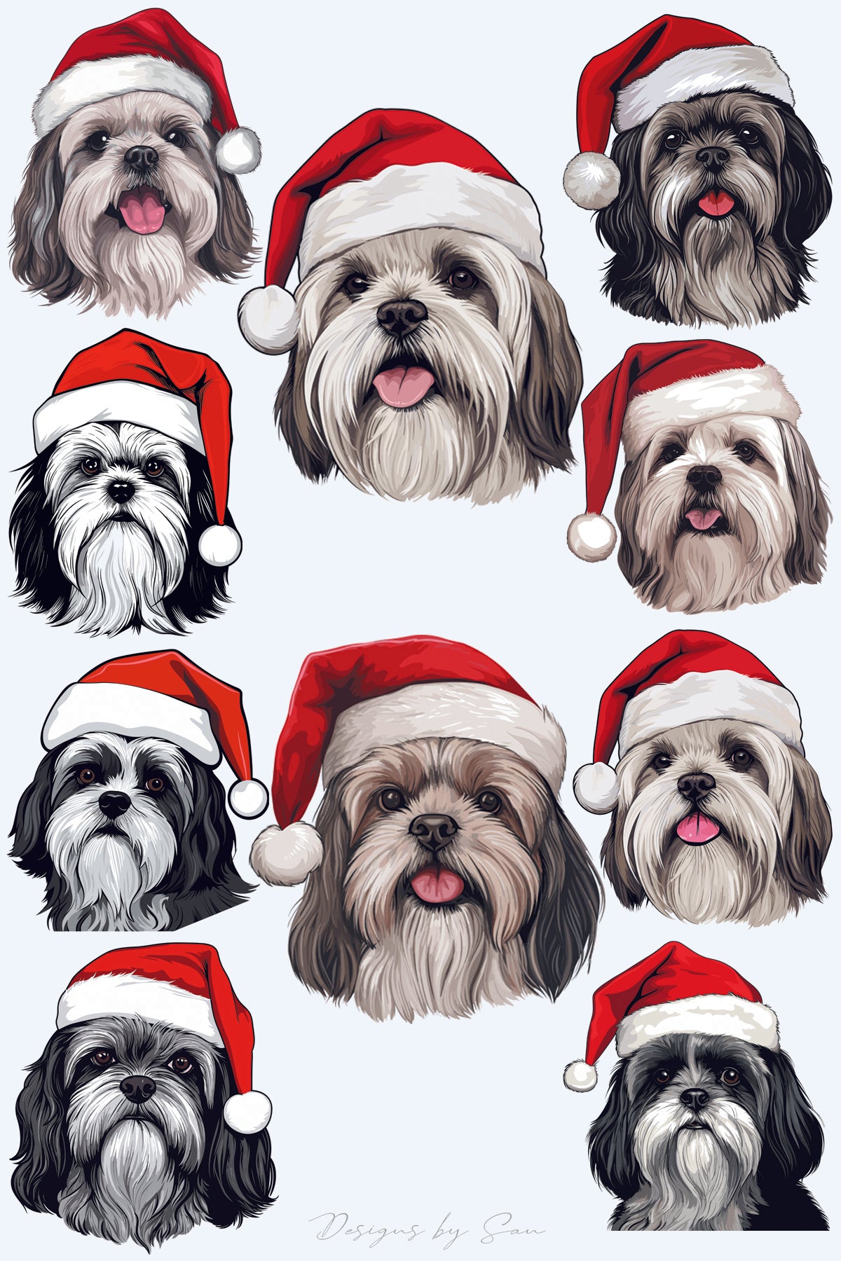 Clipart Christmas - Shih Tzu - 320854