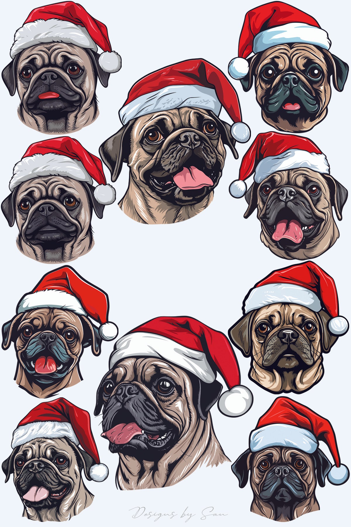 Clipart Christmas - Pug - 320849