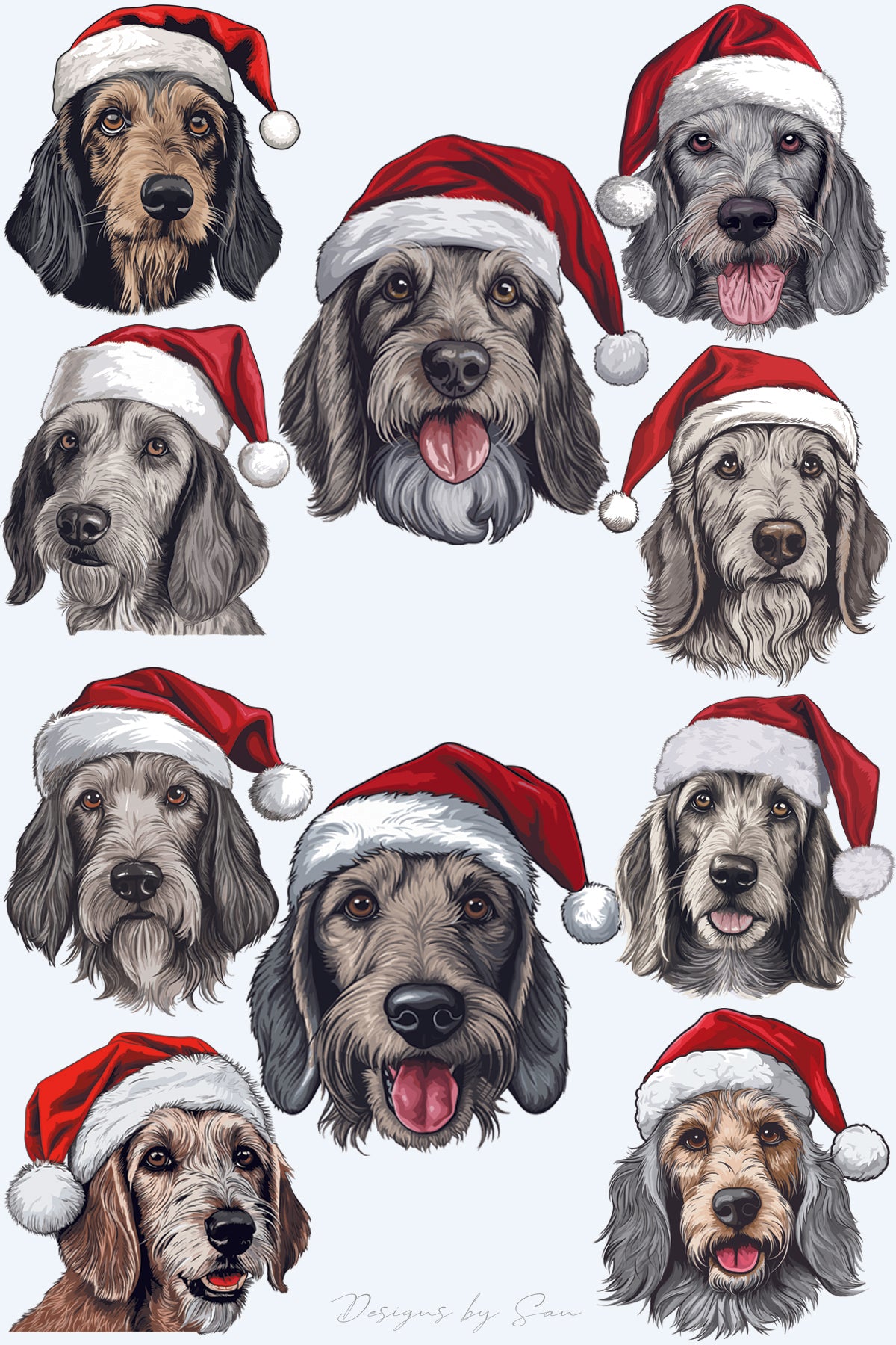 Clipart Christmas - Wire haired Dachshund - 320843