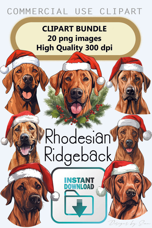 Clipart Christmas - Rhodesian Ridgeback - 320827