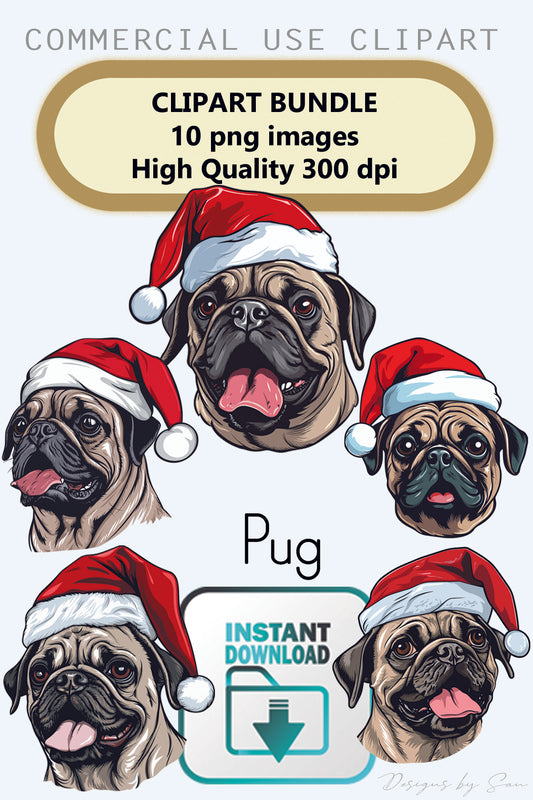 Clipart Christmas - Pug - 320849