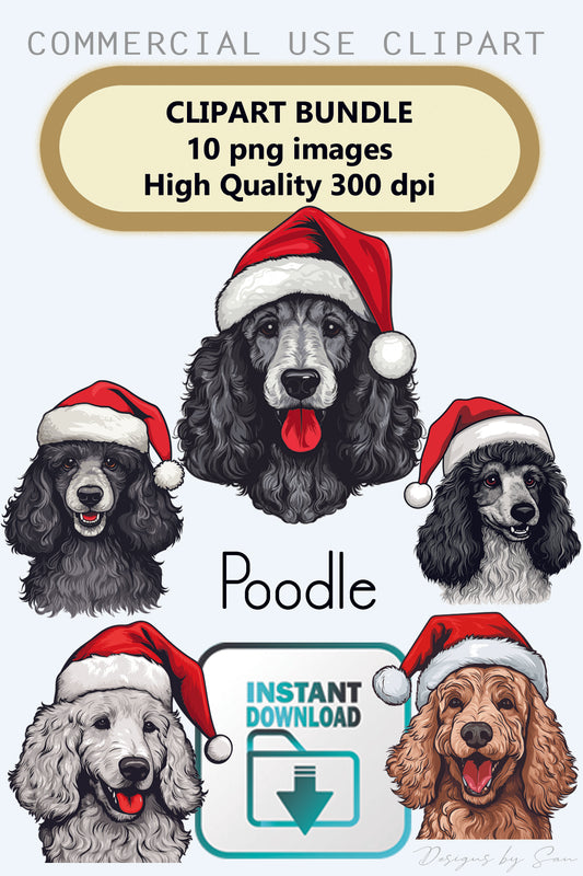 Clipart Christmas - Poodle - 320838