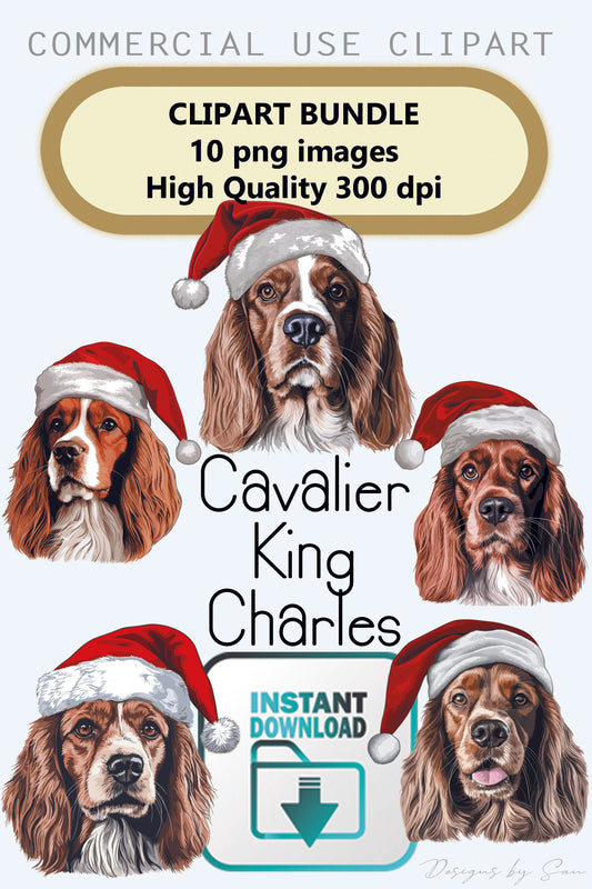 Clipart Christmas - Cavalier King Charles Spaniel - 320853