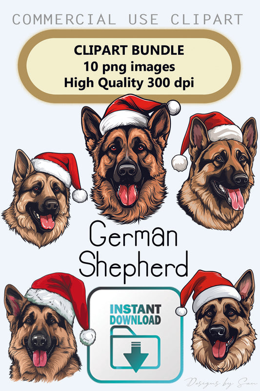 Clipart Christmas - German Shepherd - 320835